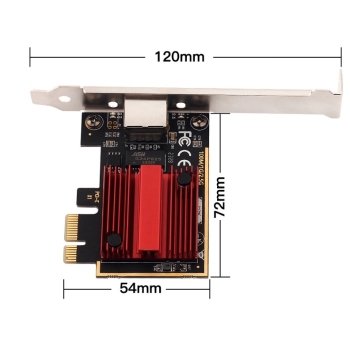 Karta sieciowa 2.5G PCI-E na RJ45 RTL8125B Chip 100/1000Mbps 2.5Gbps PCIE X1 REALTEK 8125